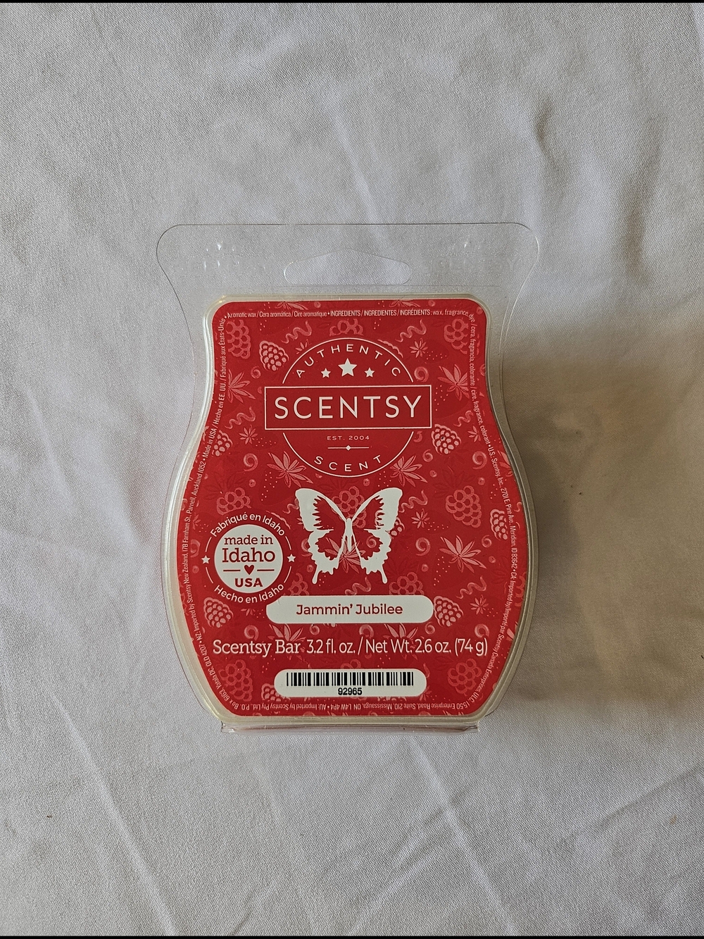 Scentsy Jammin' Jubilee Wax Bar - Red